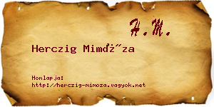 Herczig Mimóza névjegykártya